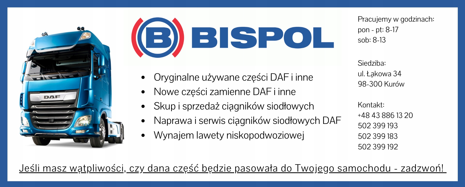 Przedluzenie drzwi DAF XF 106 EURO 6 Part manufacturer Other