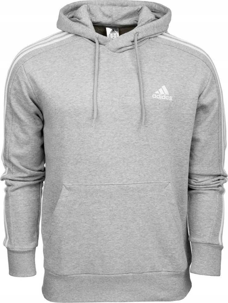 Pánská Mikina Adidas Essentials French Terry 3-STRIPES Hoodie Šedá vel. M