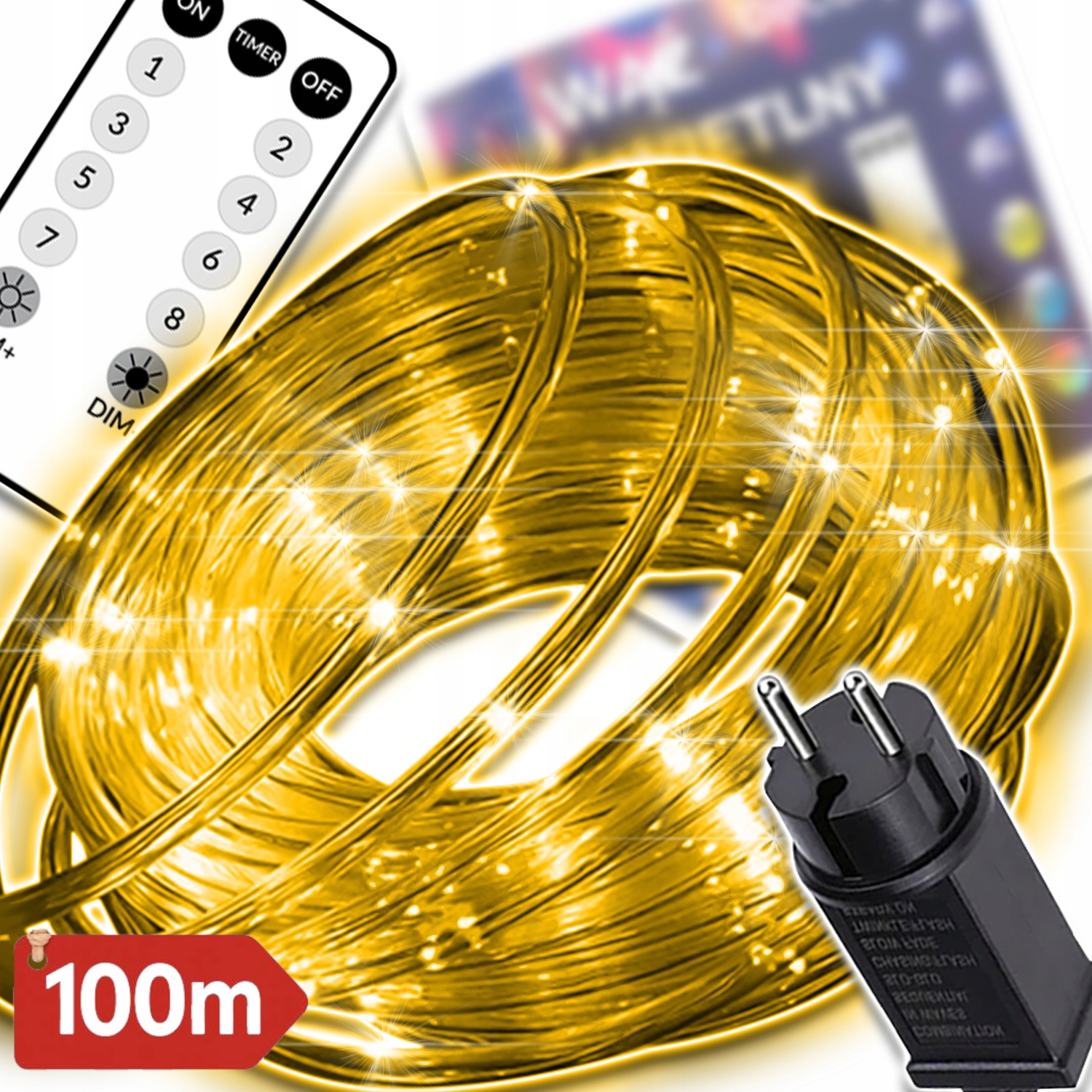 Led Světelná Hadice Vánoční Osvětlení Na Stromeček Ozdobné 100 M Voděodolné IP67 S Dálkovým Ovládáním