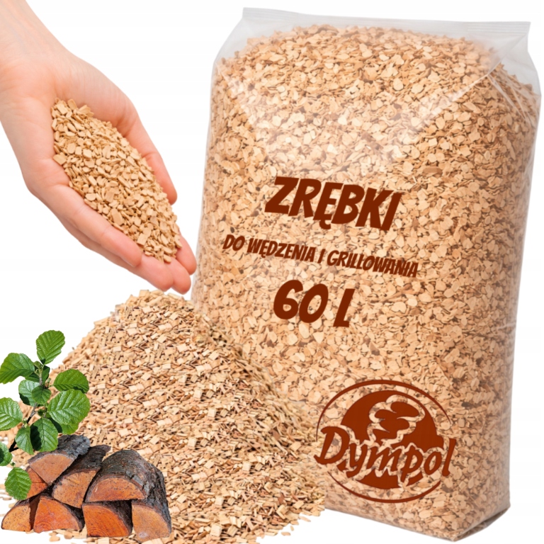 Grilování štěpky Olcha pro uzení Atest Kl 10 (9-12 mm) Dympol 15 kg