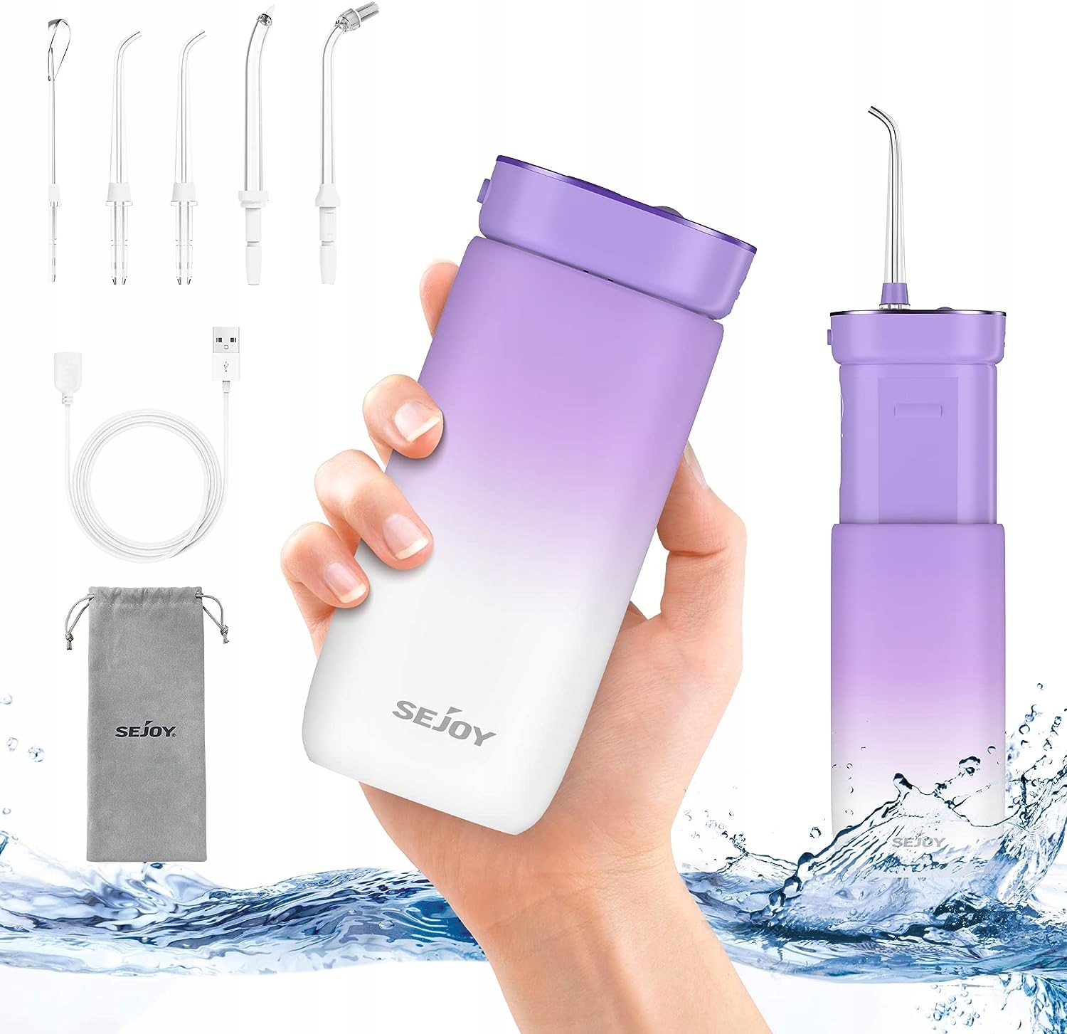 Podróżny Mini irygator 5-końcówek IPX7 Sejoy