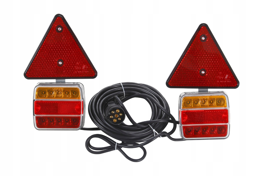 Sada zadních Led světel (p/cz) na magnet trojúhelník kabel 7,5 m blistr