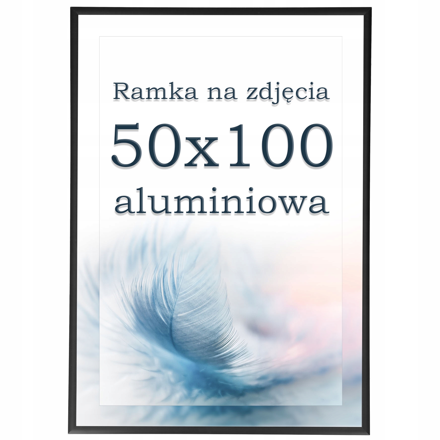

Ramka 50x100 aluminiowa czarna ramka na zdjęcia