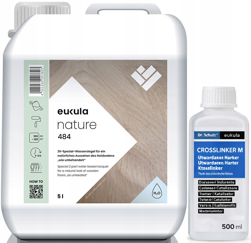 Eukula Nature 484 5,5L lak na parkety 2K s efektem surového dřeva