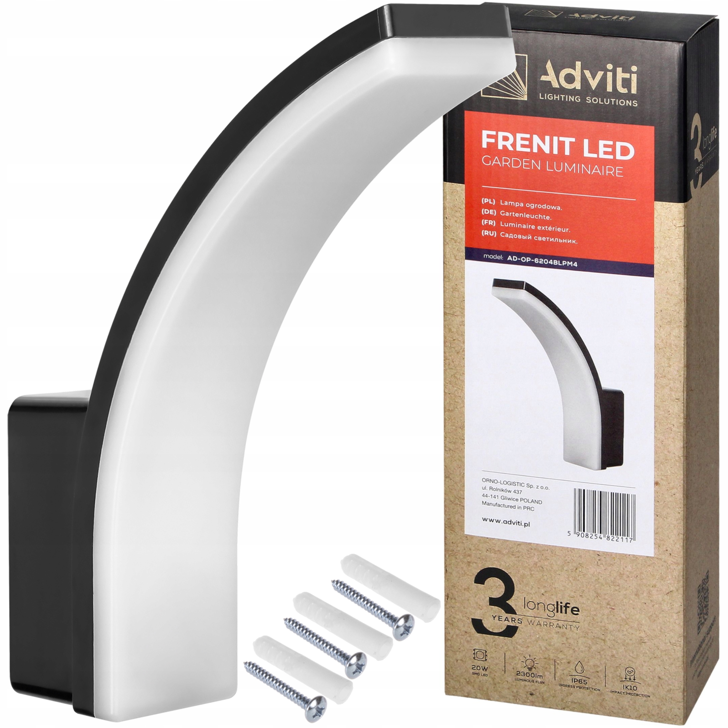 Lampa Kinkiet Zewnętrzny Ścienny Ogrodowy LED 20W