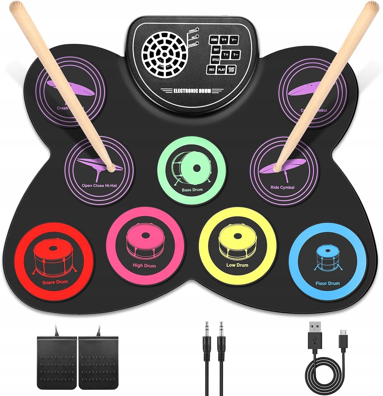 Nástroj Perkuse Elektrická Bubnová skládací podložka Drum Pad
