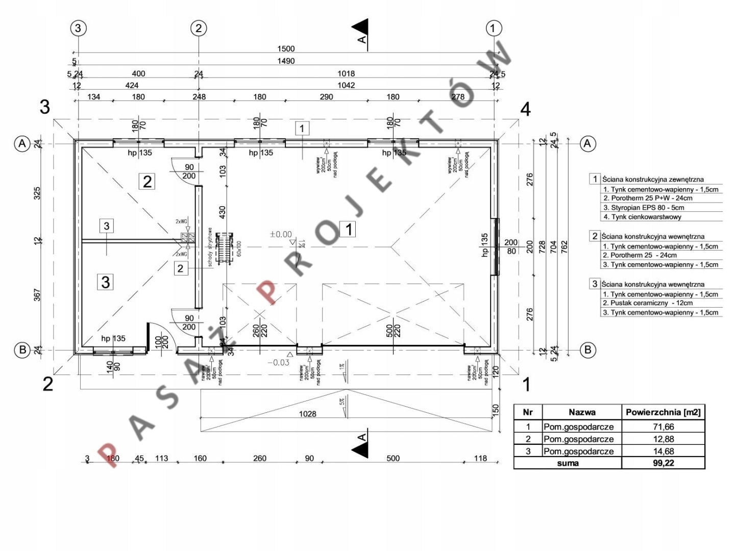 GARAŻ TRZYSTANOWISKOWY G314A Kod producenta G314A