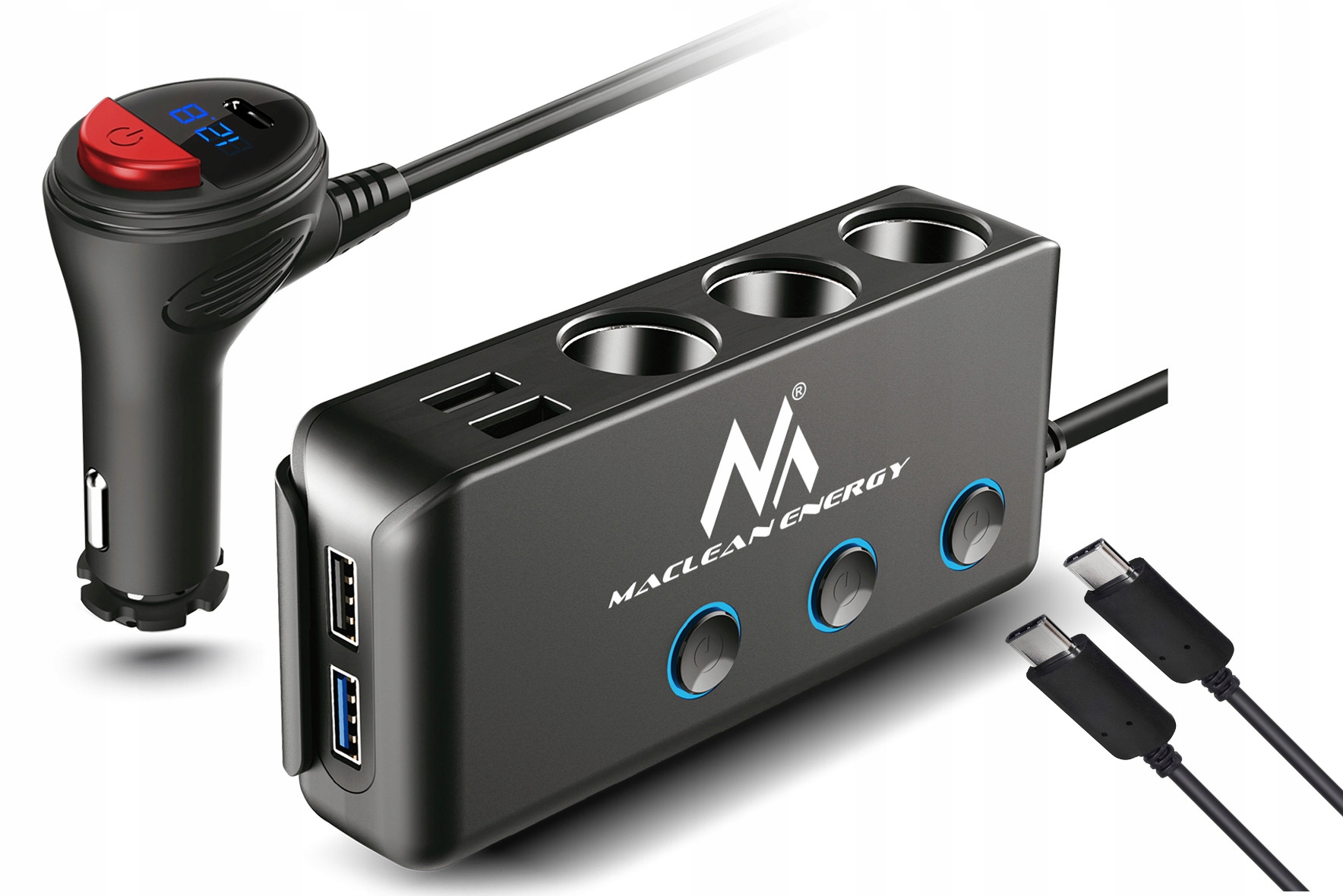 ROZDZIELACZ GNIAZDA ZAPALNICZKI 12 24V 4xUSB PD QC