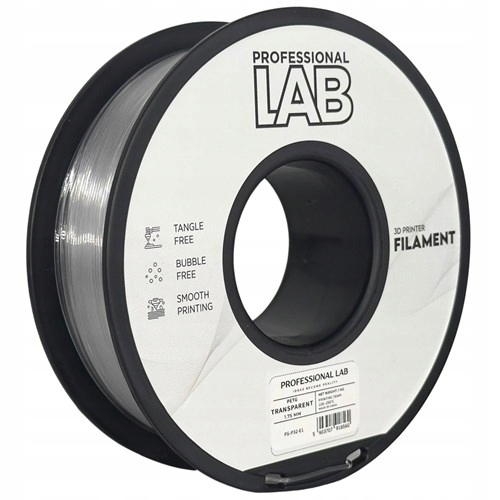 10 x Filament Petg Transparent Prof. Lab. 1,75 mm 1000 g 3D tlač