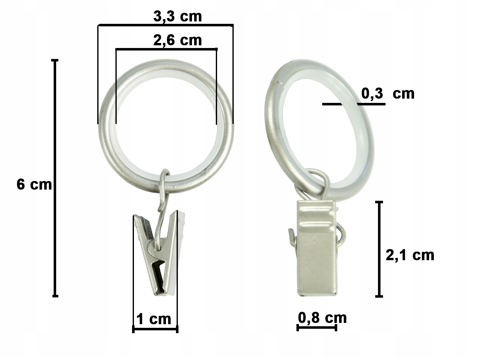 Ciche kółko z żabką do firan karnisza 2 szt antyk Materiał wykonania metal
