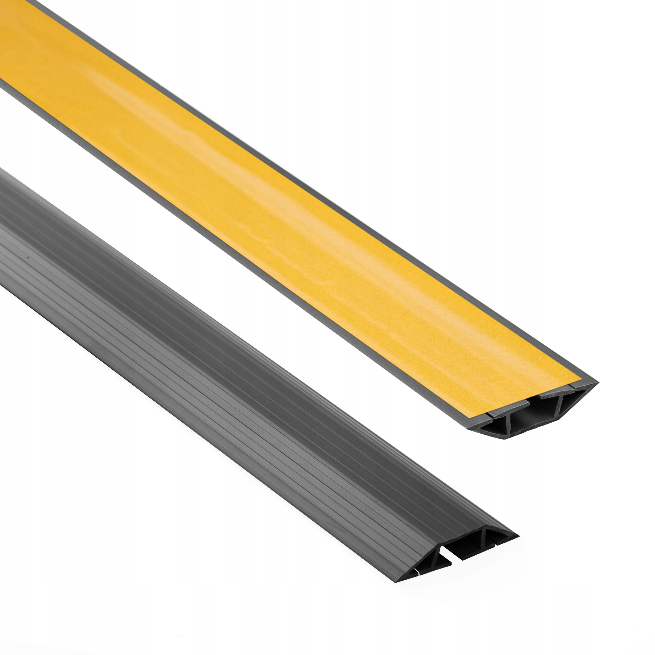 Kabelová lišta, maskovací páska PVC-trapézová, samolepicí, tmavě šedá, 2m80m