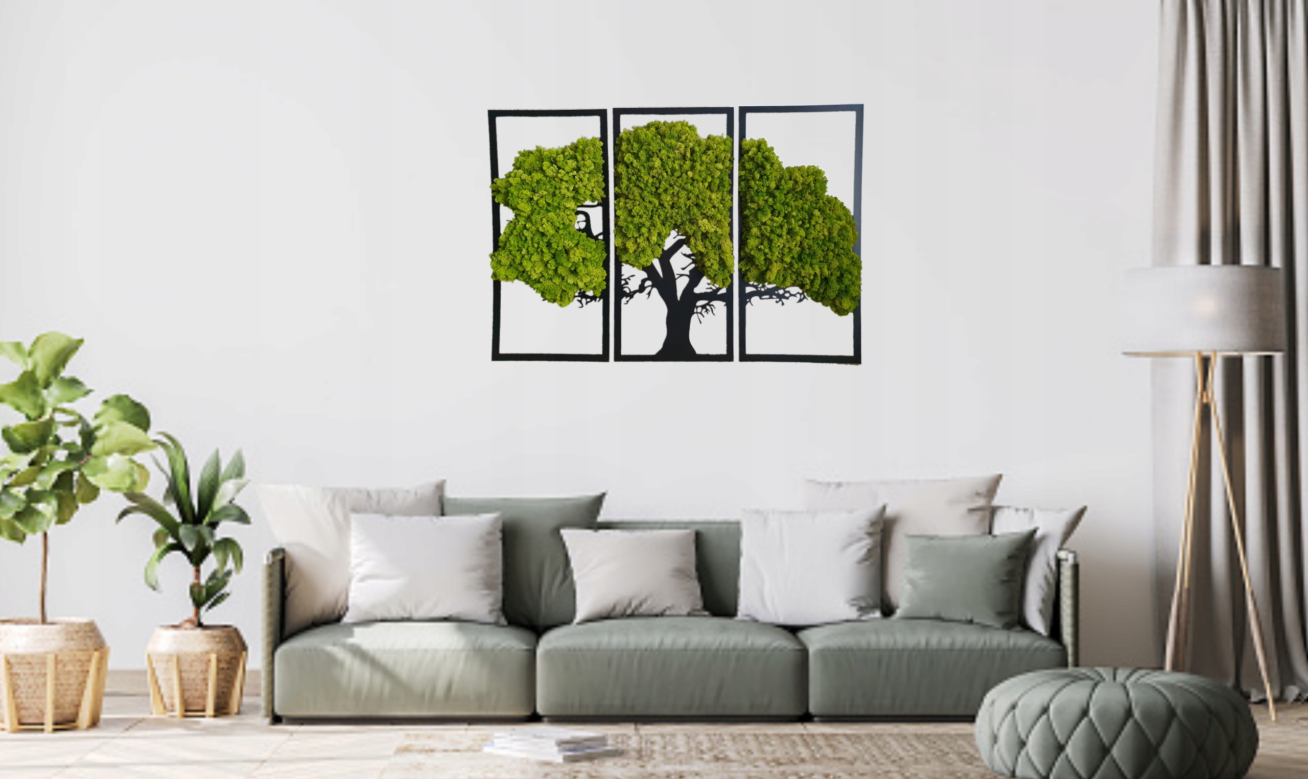 TRYPTYK OBRAZ DRZEWO 3D MECH CHROBOTEK DEKORACJA 75x51 Forma w ramce