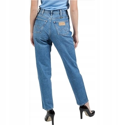 Dámské jednoduché džíny Wrangler Mom Morticia W24668Z23 24/32