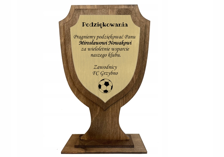 

Statuetka podziękowanie puchar gratulacje Grawer