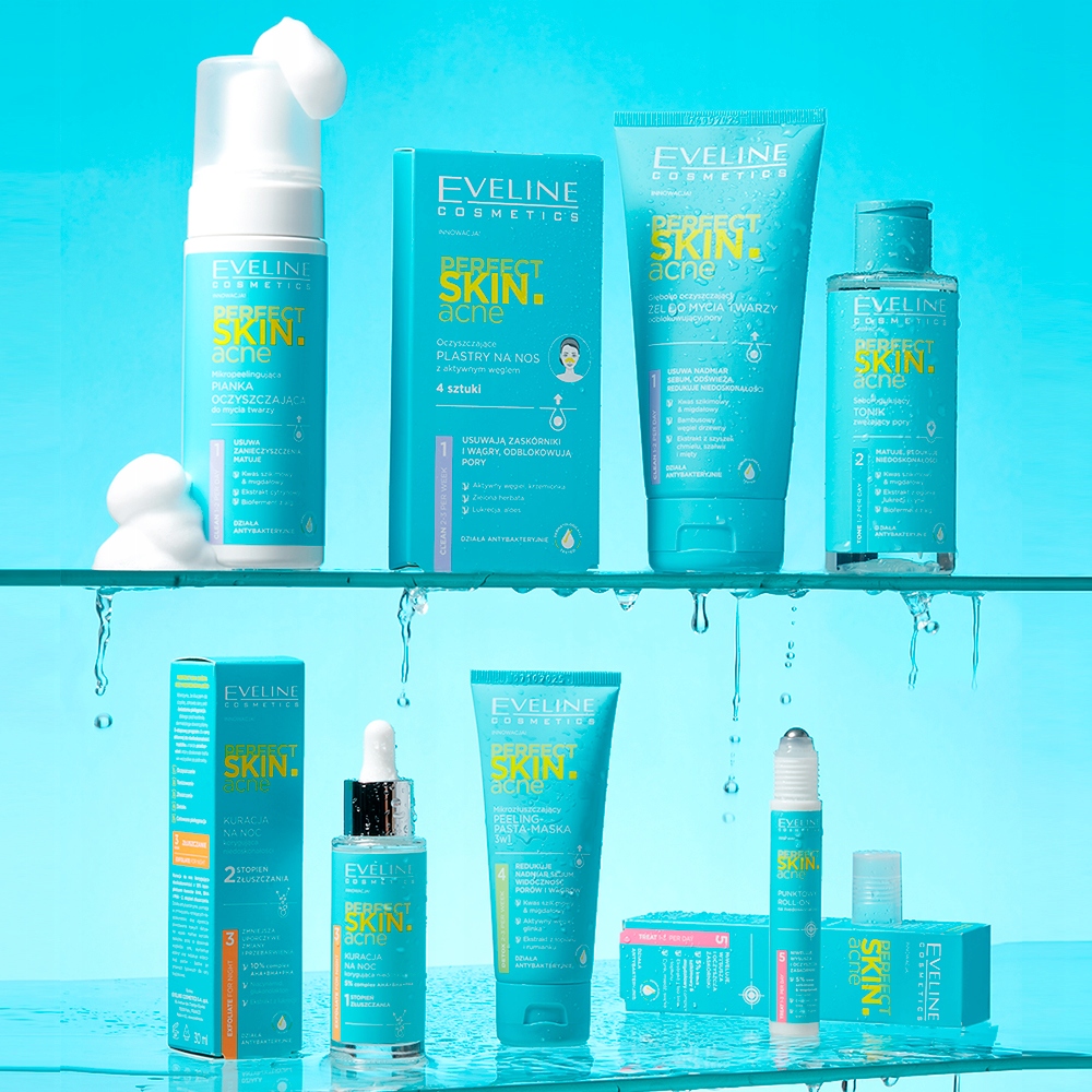 Eveline Cosmetics Perfect Skin Acne tonik Waga produktu z opakowaniem jednostkowym 0.15 kg