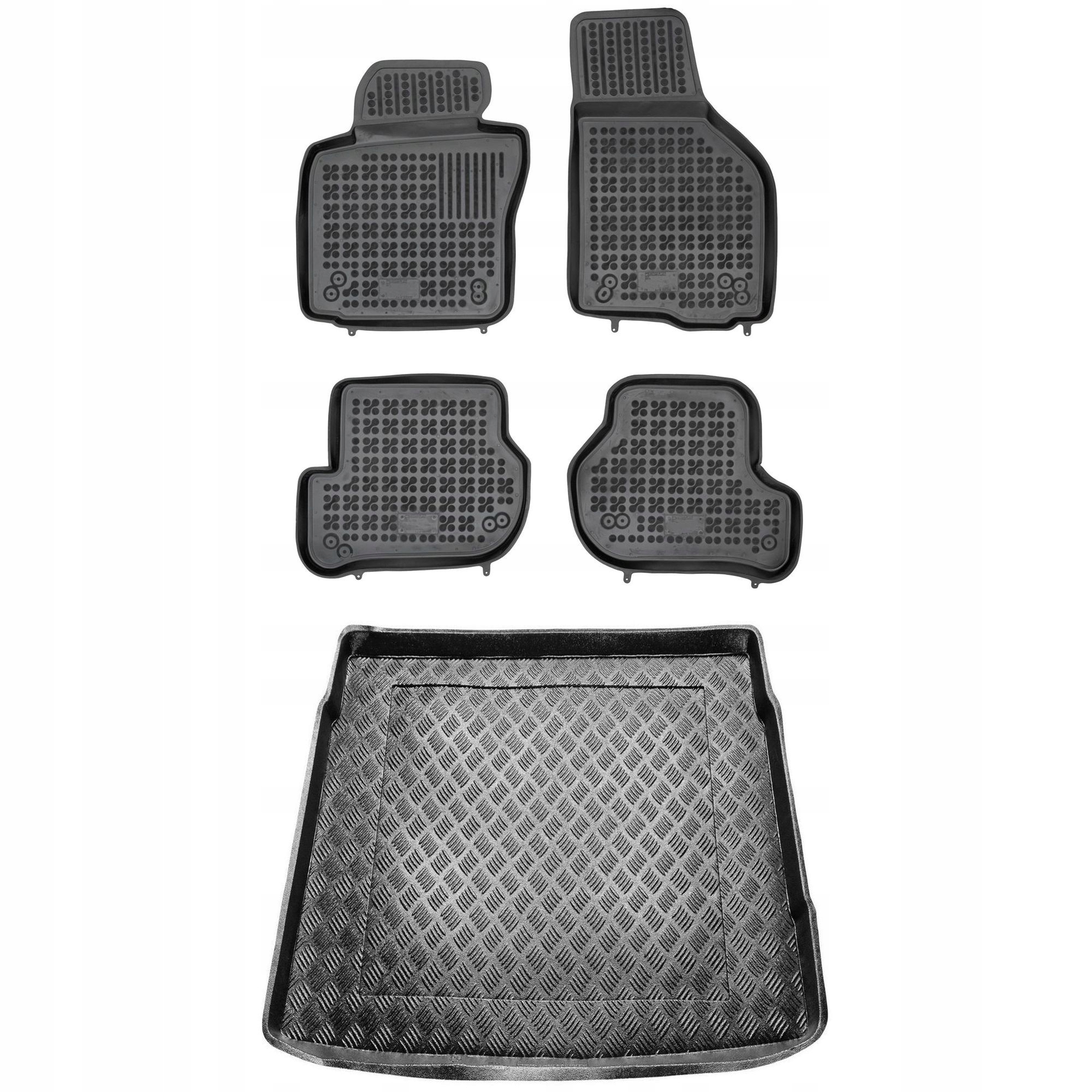 Sada koberčekov a rohoží Volkswagen Golf VI 2008-2012 Hatchback s kolesom, zásoba