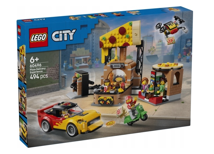 Lego 60496 City Rozvoz Pizzy S Vozidly