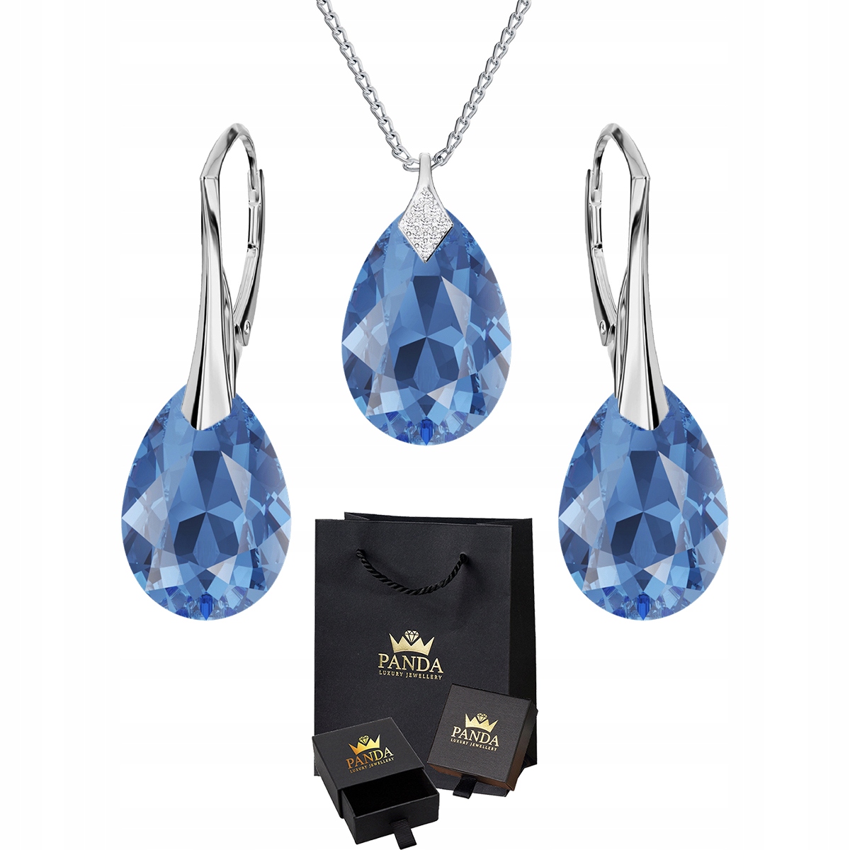 

Komplet Biżuterii Swarovski Srebro 925 Prezent