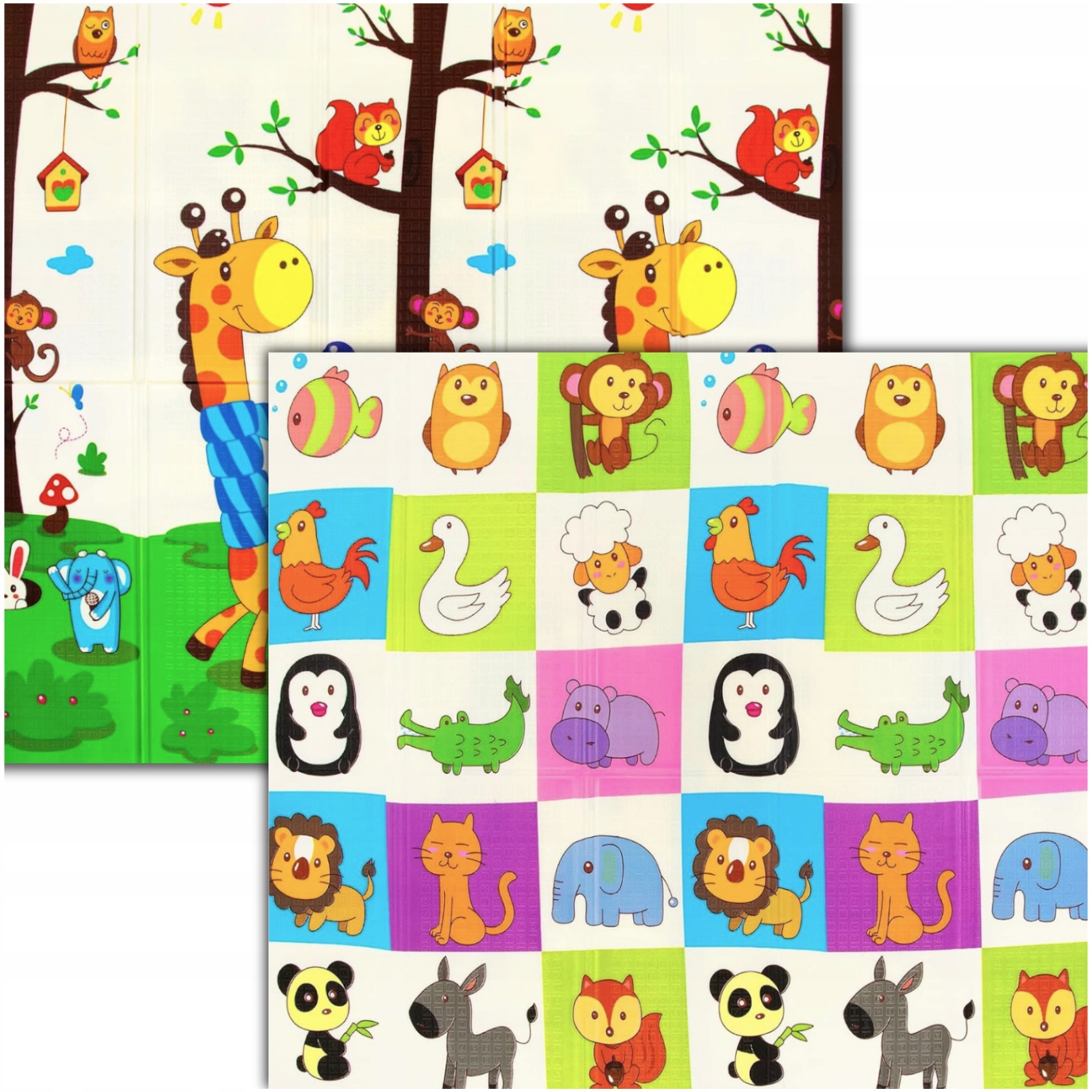 PIANKOWA MATA DLA DZIECI EDUKACYJNA DWUSTRONNA DO ZABAWY DLA DZIECI 200X180 Stan opakowania oryginalne