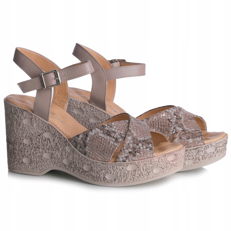 Dámské sandály Bombonella 8T P104 310-29 204-208 béžová Kůže VEL.41