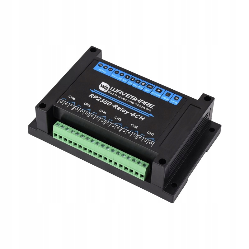 RP2350-Relay-6CH průmyslový modul 6 relé na RP2350 (sku 31790)