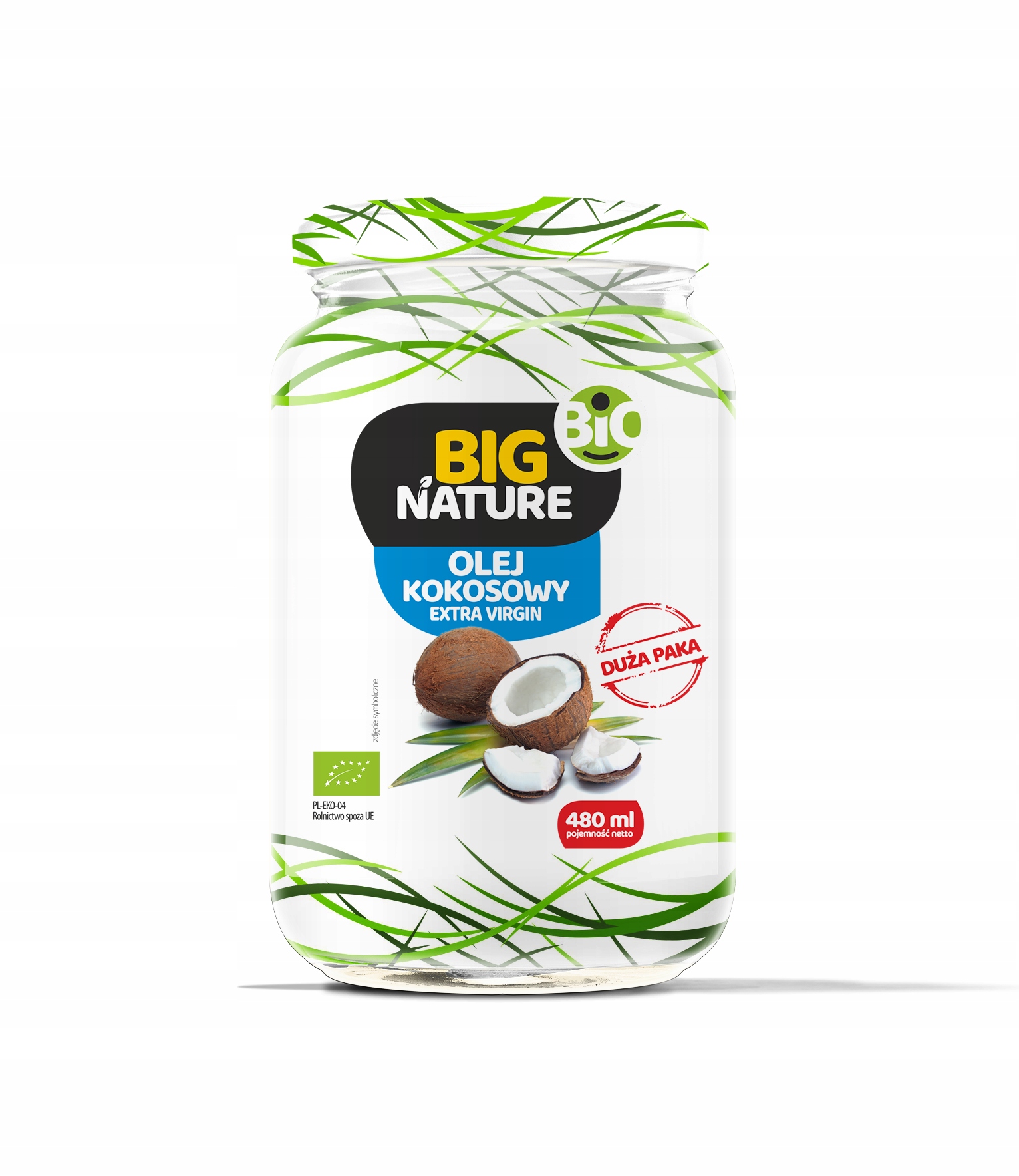 Olej kokosowy extra virgin tłoczony na zimno bio 480 ml - BIG NATURE — 4
