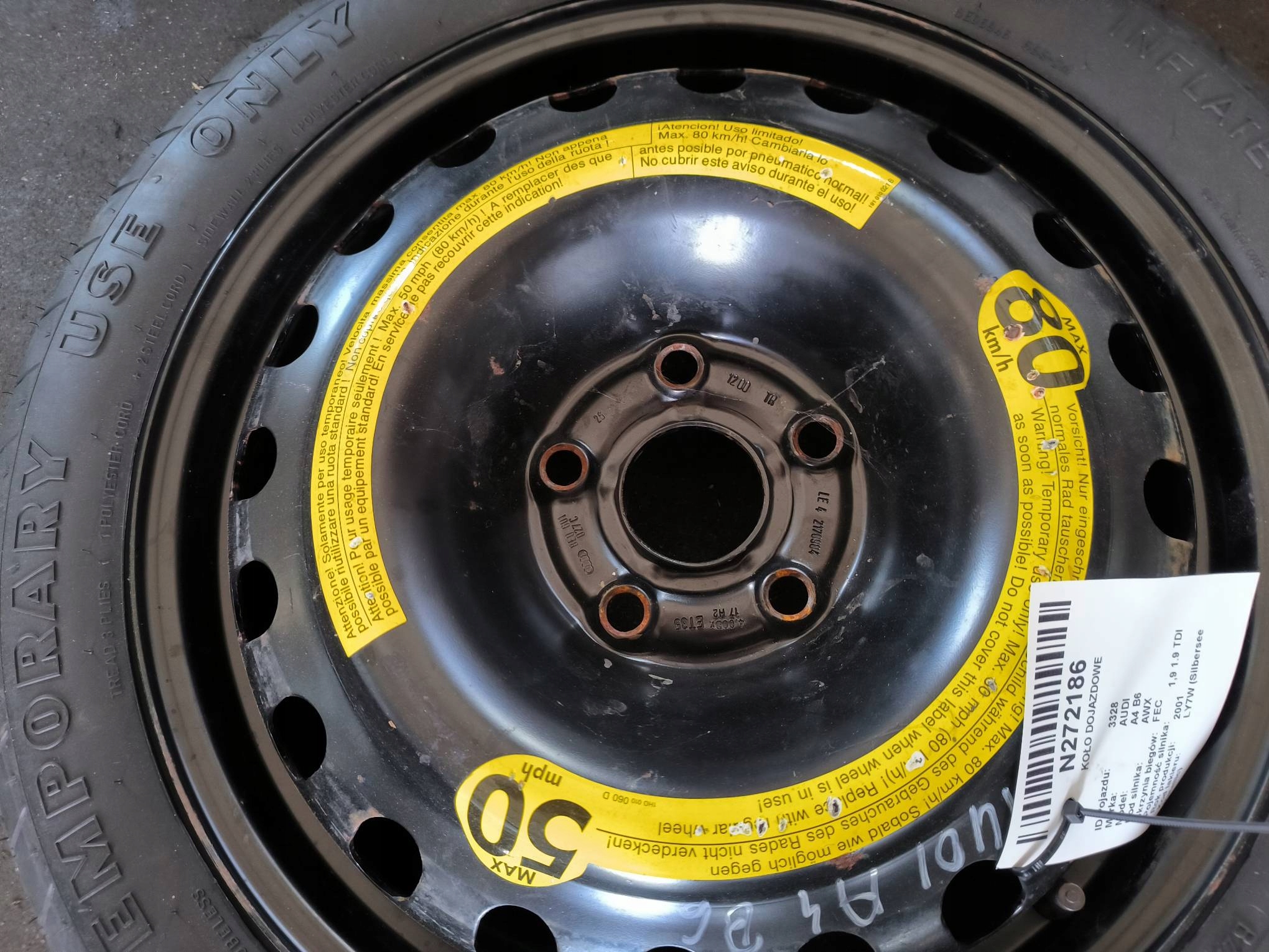 wheel spare 17'' AUDI A4 B6