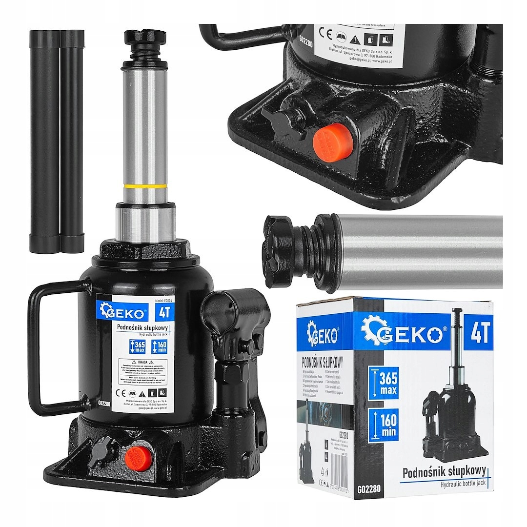 Dvojstupňový hydraulický stĺpikový zdvihák 4T Geko