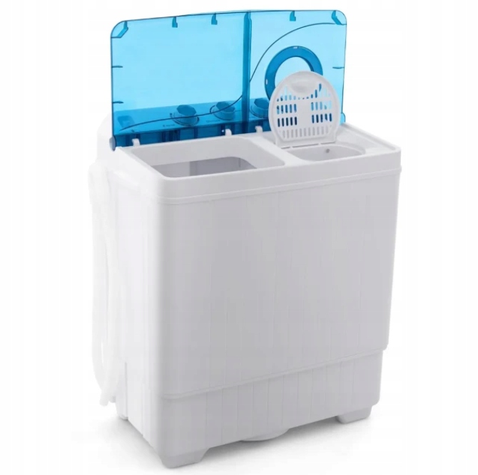 Pralka z wirówka z 2 komorami i wydajnością prania 6,5 kg i wirowaniem 2 kg