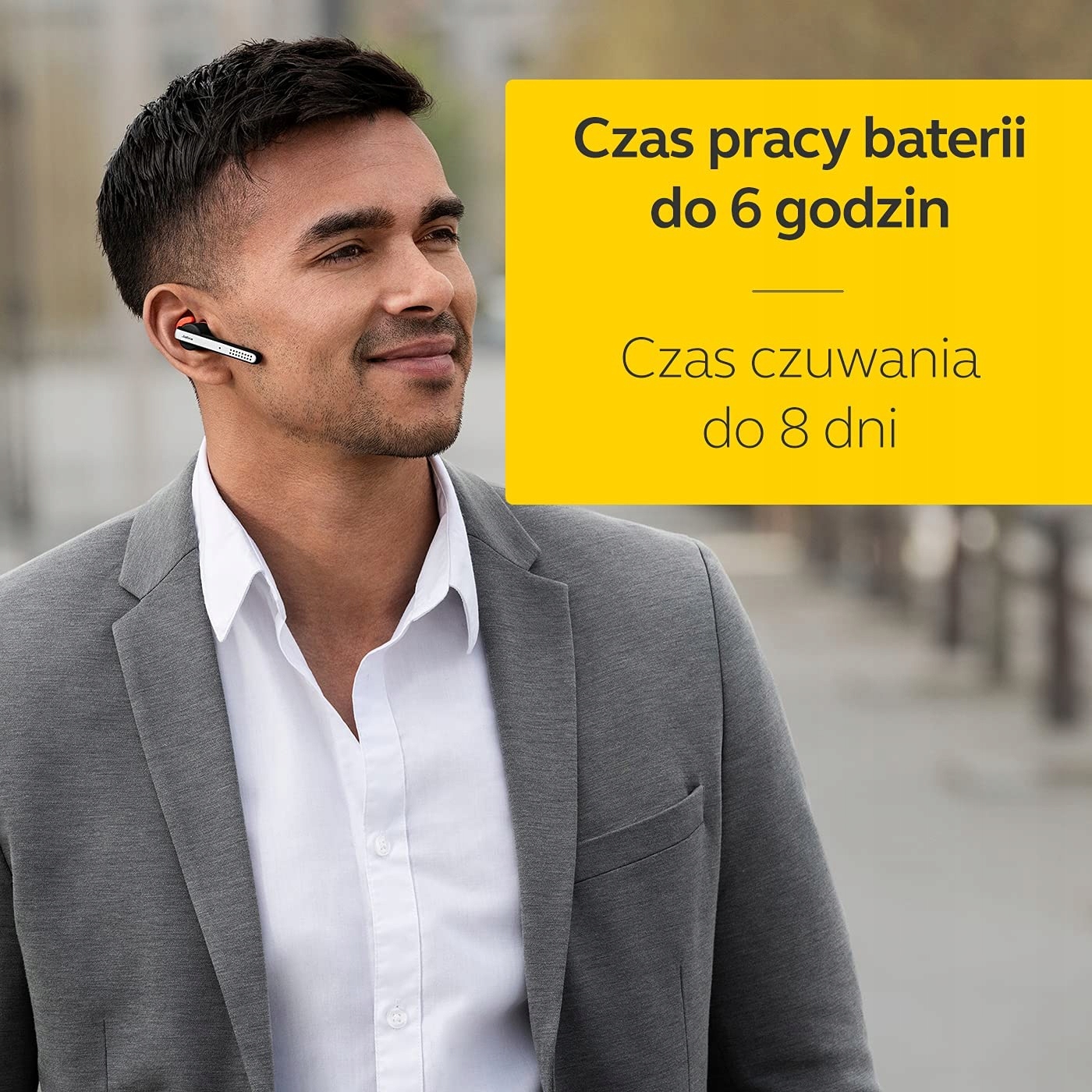 SŁUCHAWKA BEZPRZEWODOWA DO ROZMÓW BLUETOOTH ANC Jabra Talk 45 ZESTAW 6H Kolor szary