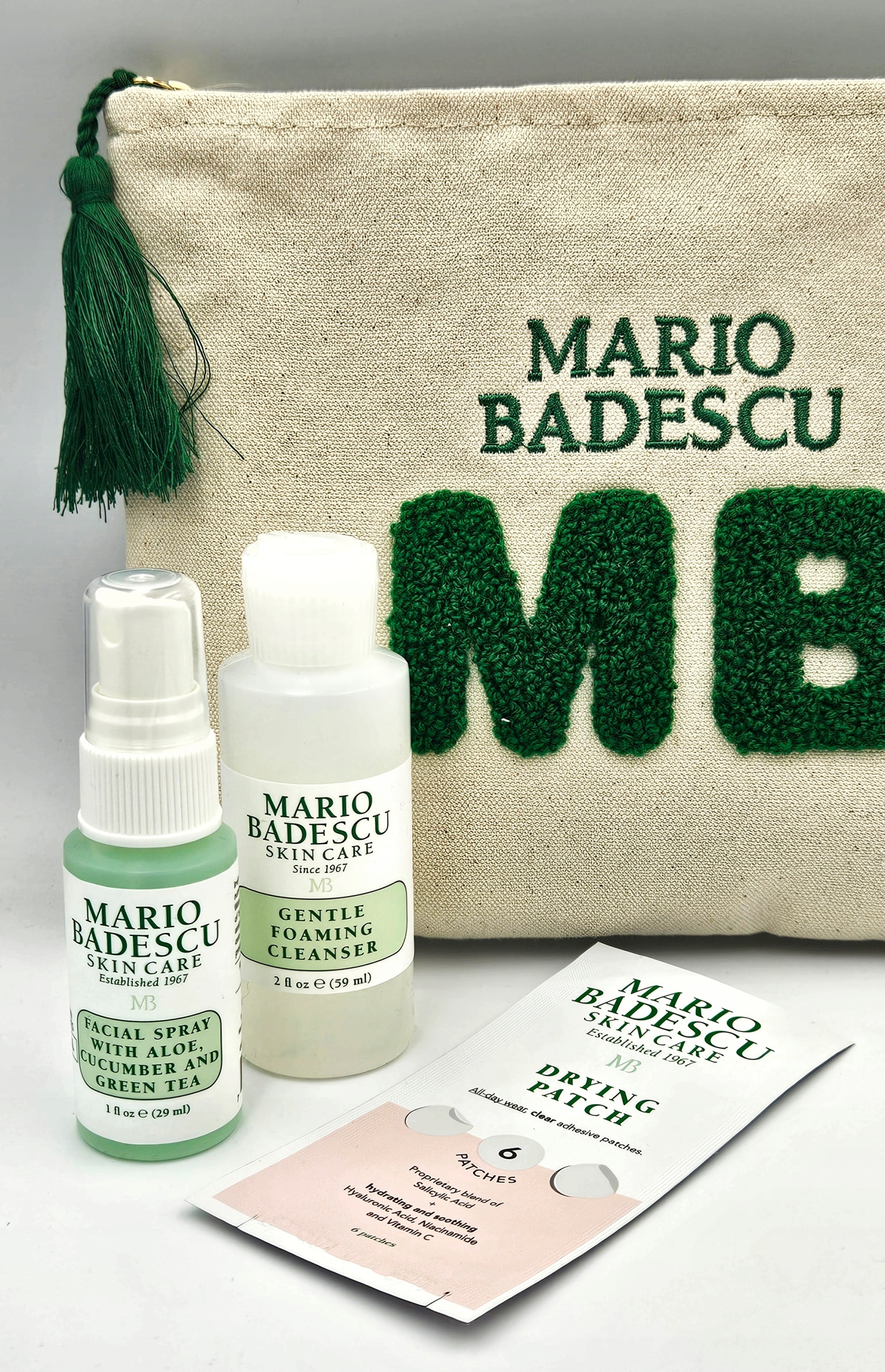 Mario Badescu Zestaw Foaming Cleanser 59ml, Facial Spray 29ml, Drying Patch