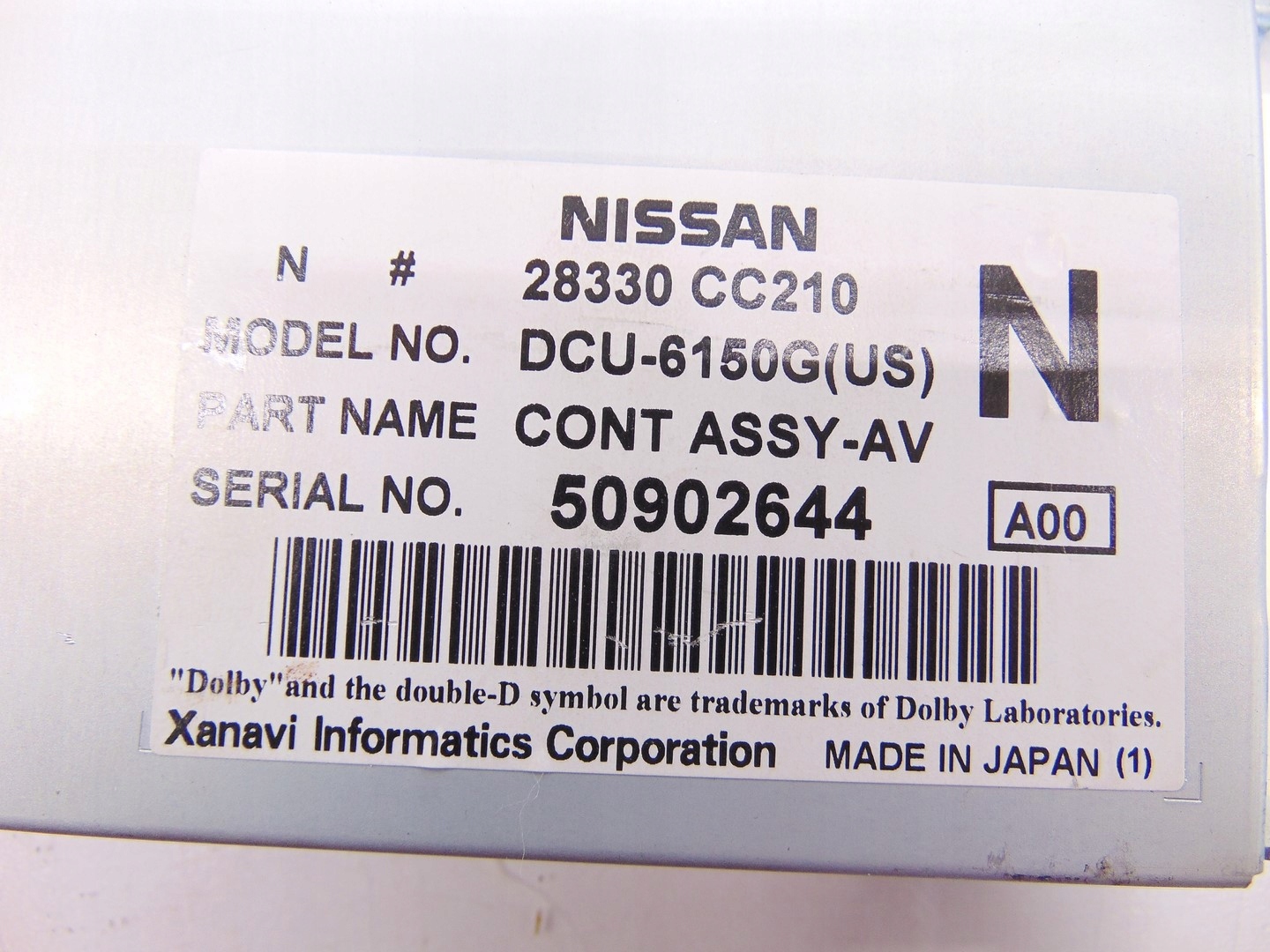computer module NISSAN MURANO Z50 28330CC210