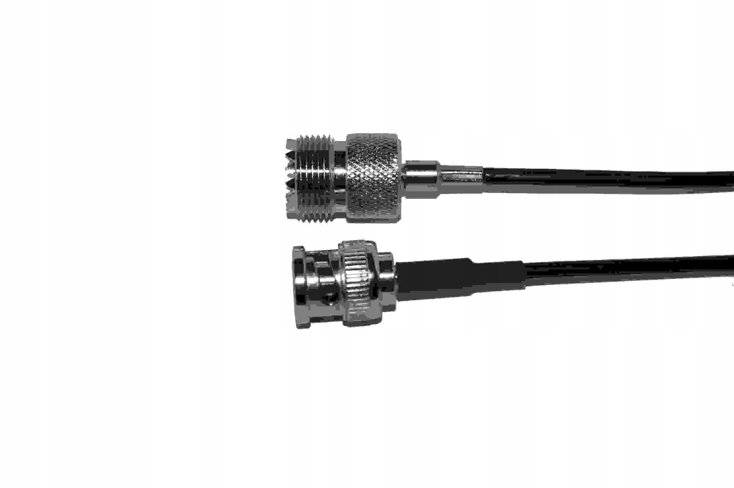 Kabel gniazdo UC-1/wtyk Bnc, przewód RG58 czarna linka 50ohm. 5m