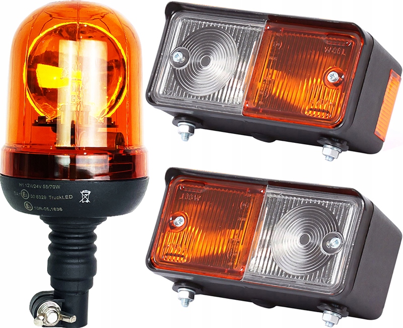 ZESTAW LAMP ZESPOLONYCH PRZEDNICH WAŚ Z KOGUTEM