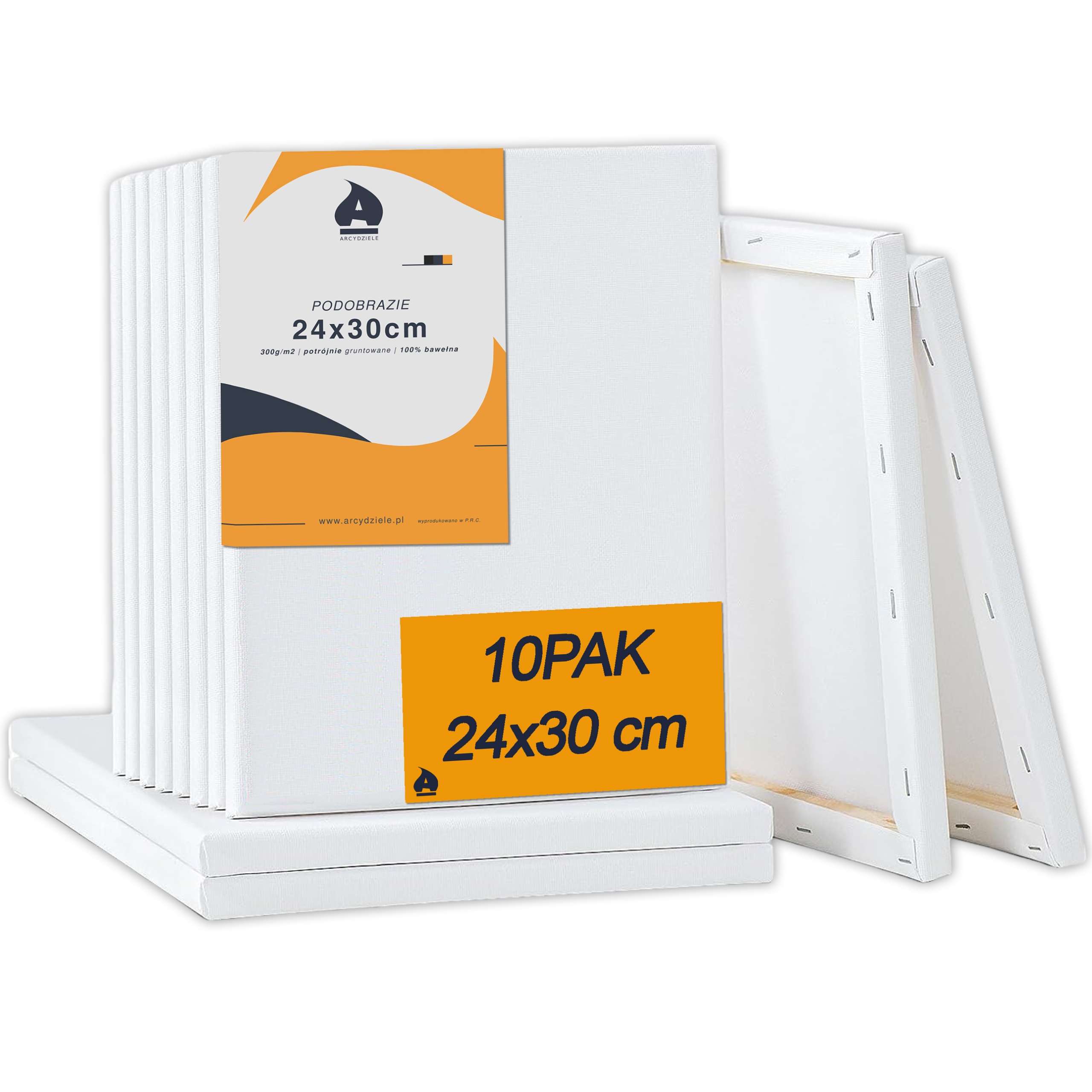 10 x Malířské Plátno Malířské 24x30 Plátno na malování Bavlněné podkladové