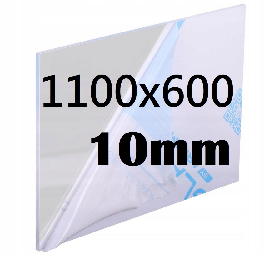 Plexi Plexi Plexi Plexa na míru 110 cm x 60 cm x 10 mm