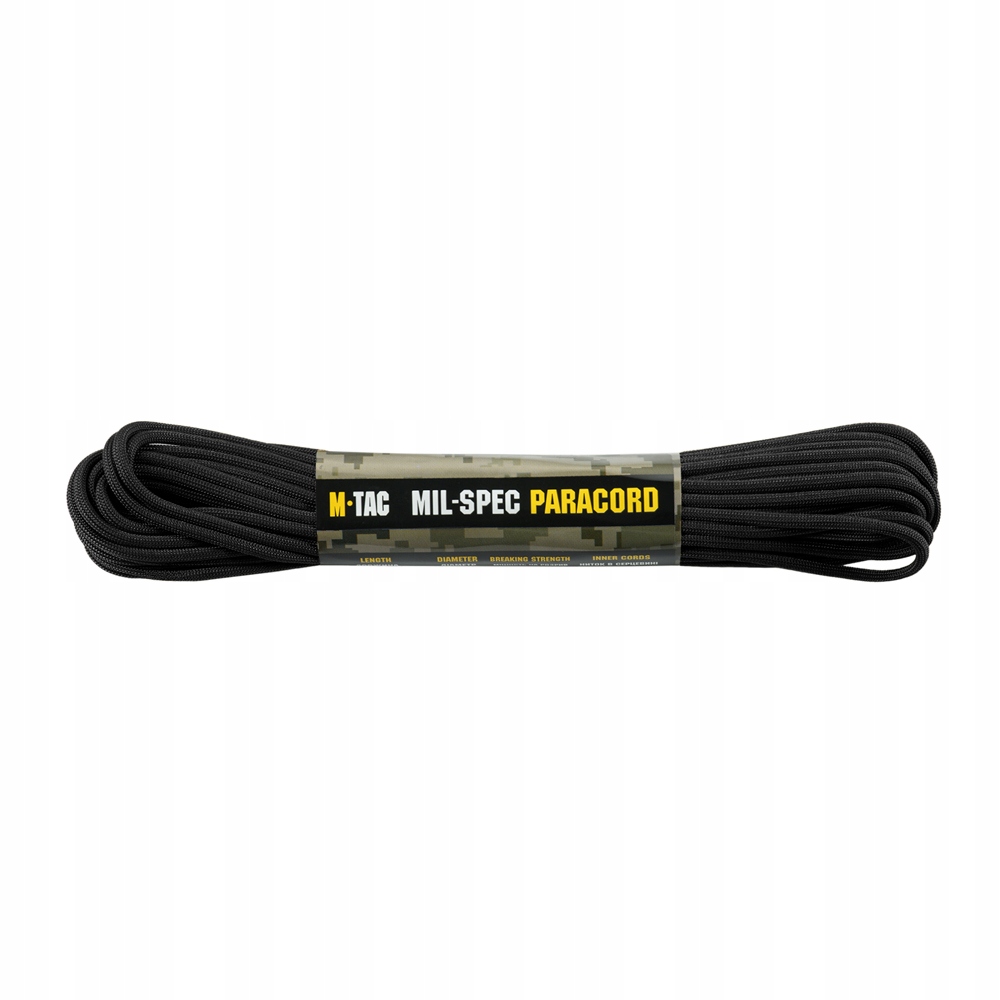 M-Tac Paracord Taktyczny Linka Nylonowa 550 mil-spec Black 15 m