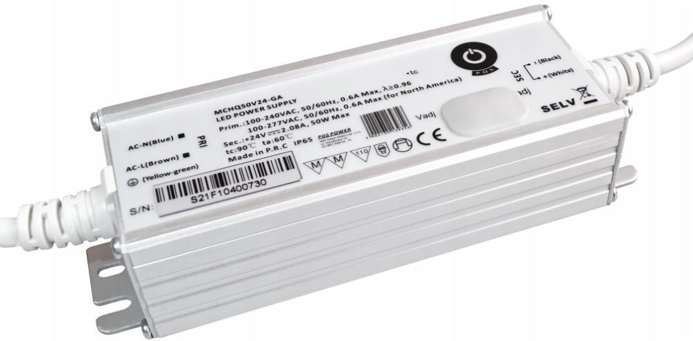 Zasilacz Stałonapięciowy Prądowy Regulowany Led 24V 50W Pfc IP65 Pos Power