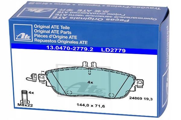 13.0470-2779.2 - ГАЛЬМІВНІ КОЛОДКИ ПЕРЕДНІ MERCEDES B 160 CDI 180 200