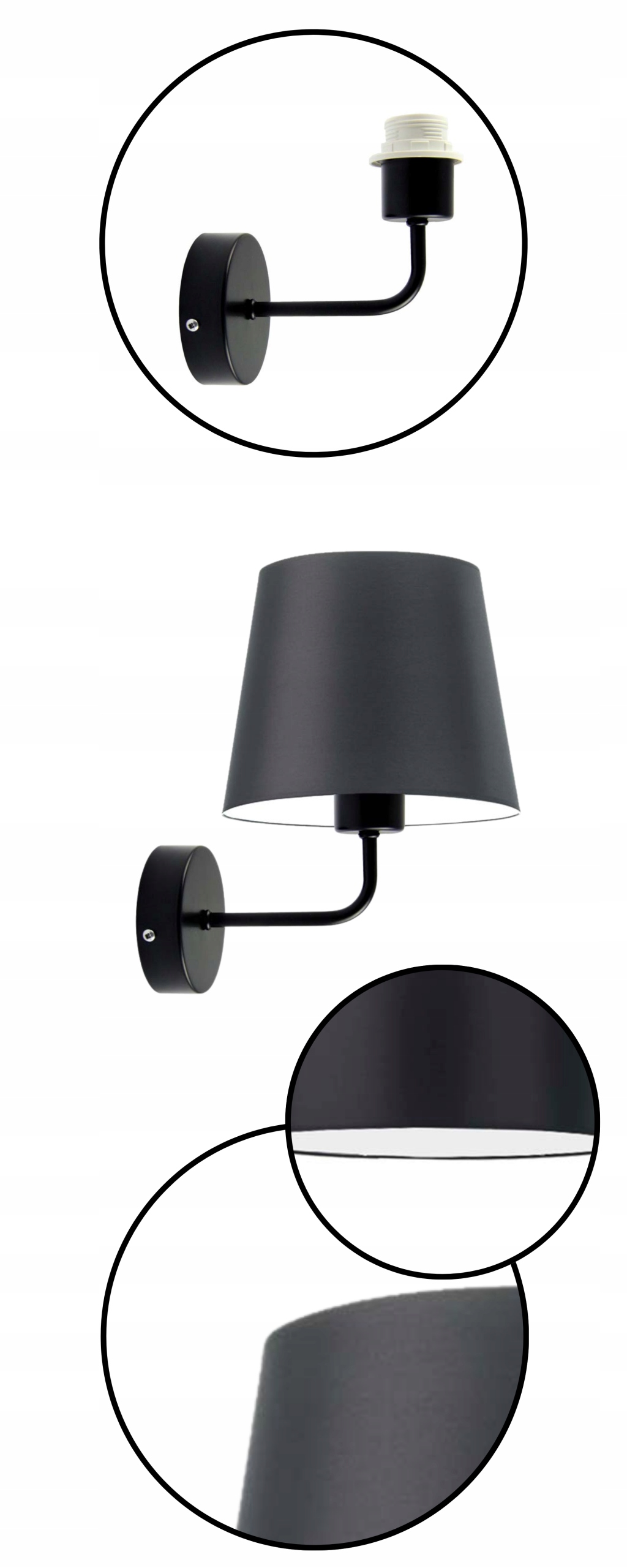 Kinkiet abażur lampa ścienna LED E27 kinkiet ścienny jasny fiolet EAN (GTIN) 5903628483970