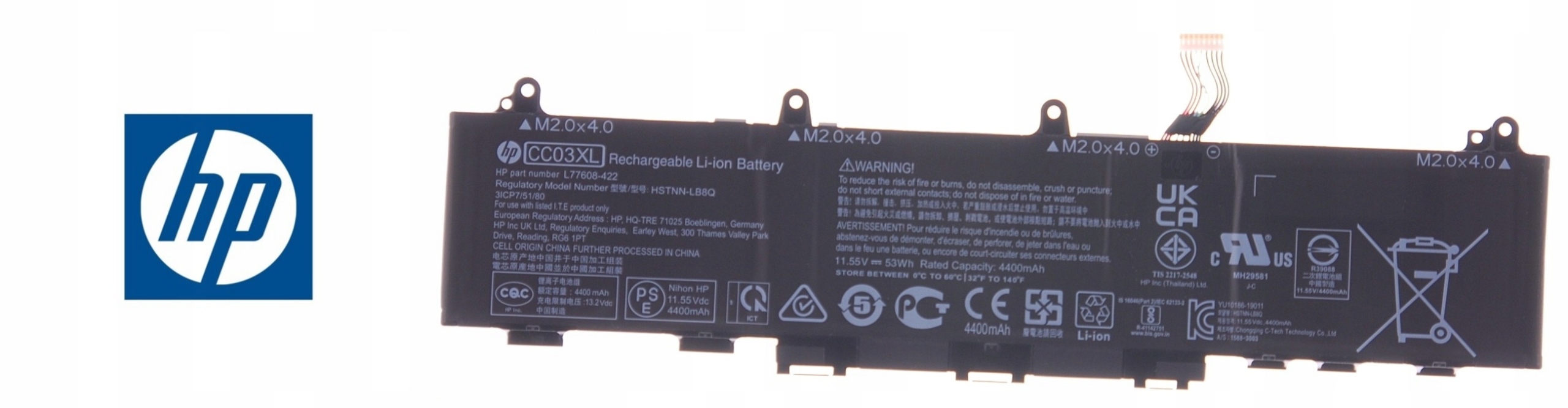 Baterie CC03XL pro notebooky Hp EliteBook a ZBook Firefly 4610 mAh