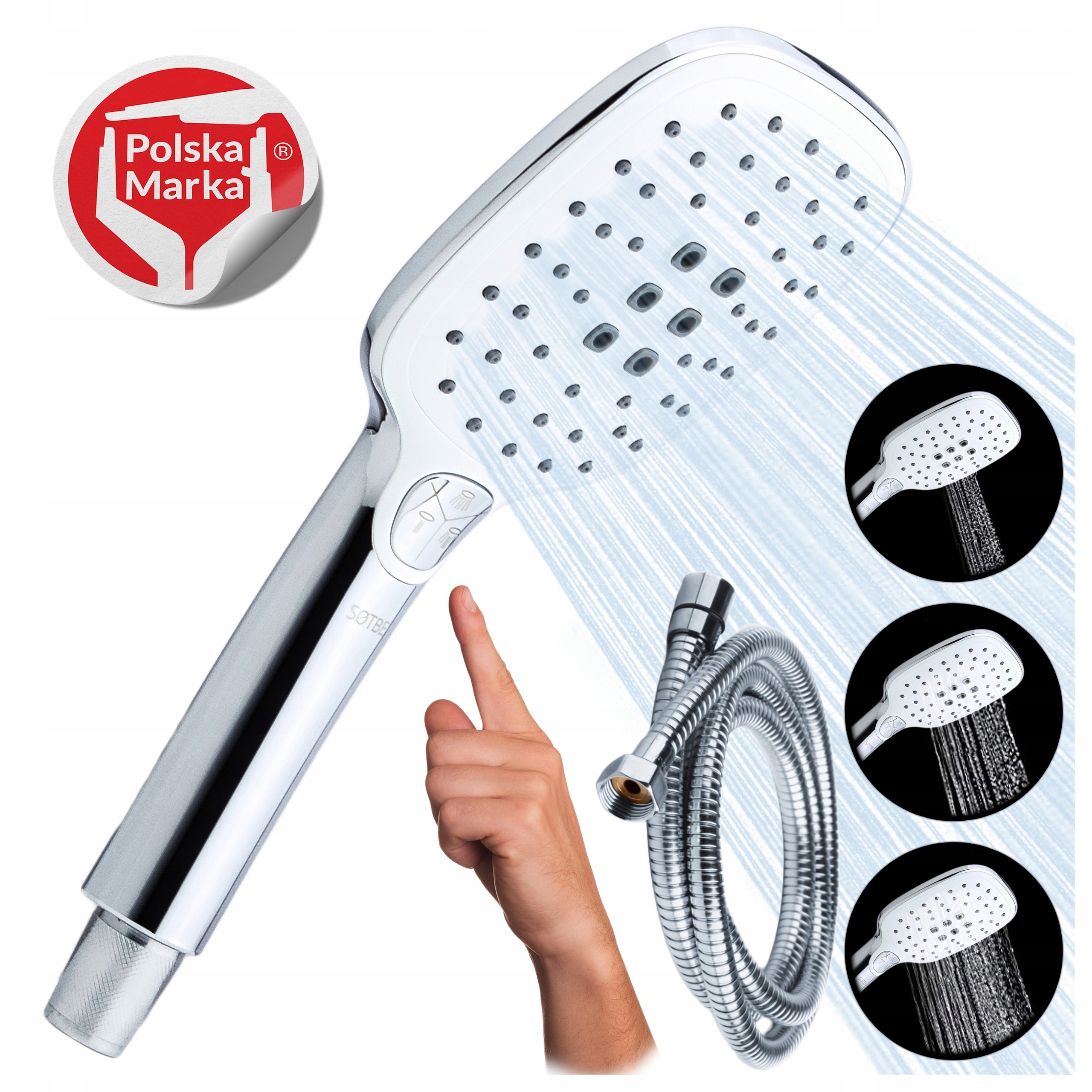 Sprchový set, multifunkčné slúchadlá s hadicou, dotykové Poľsko Sotbe