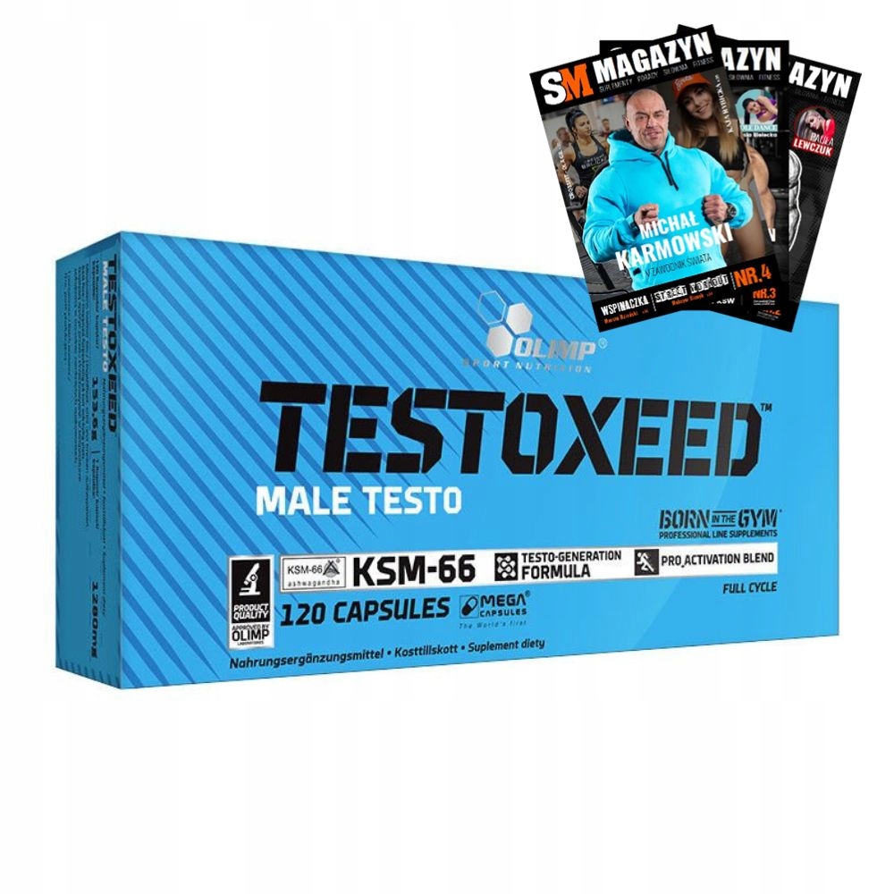 Olimp Testoxeed 120 kapslí Testosteron Ashwagandha Zinek Adaptogeny Potencí