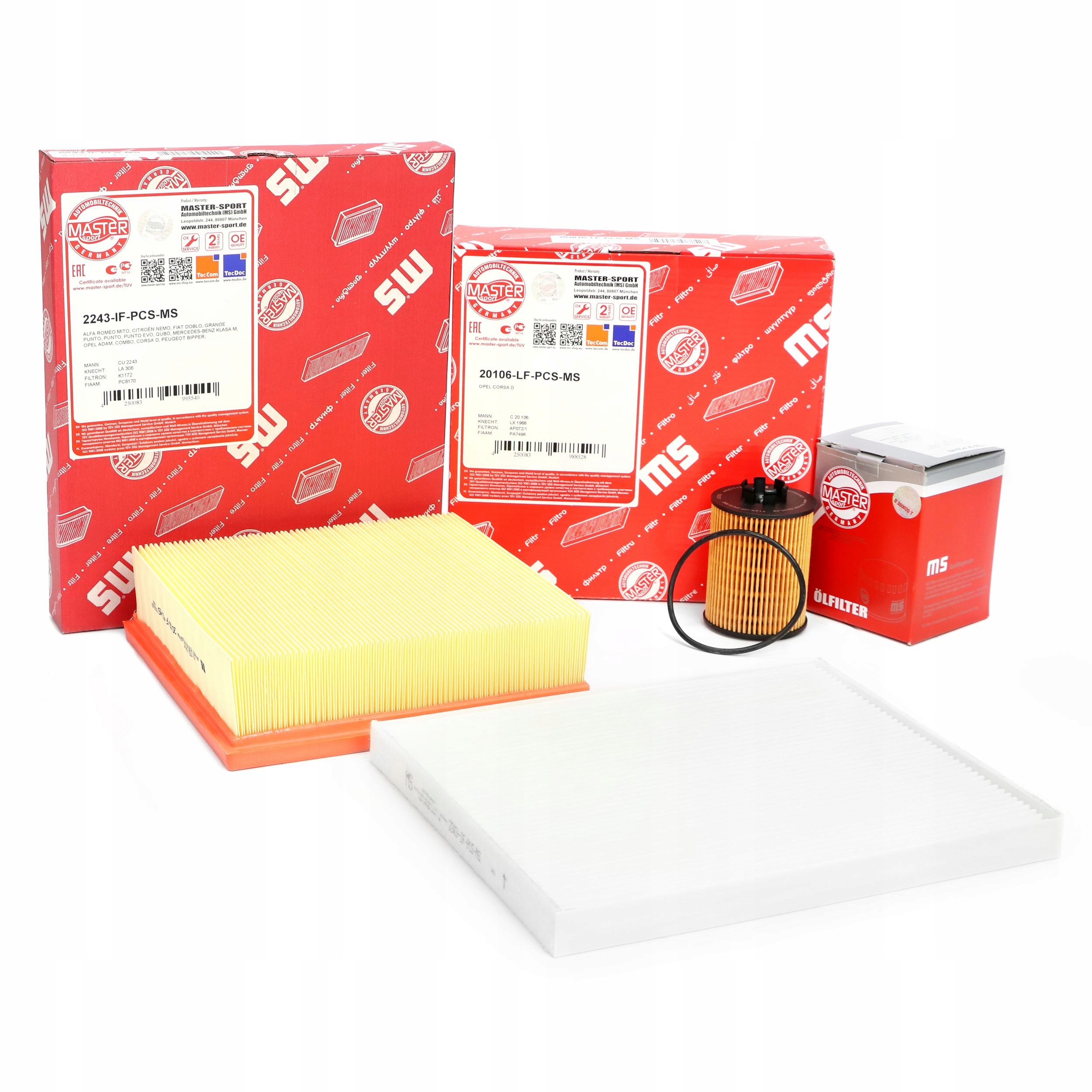 

Zestaw filtrów Opel Corsa D 1.0/1.2/1.4/1.4 Lpg