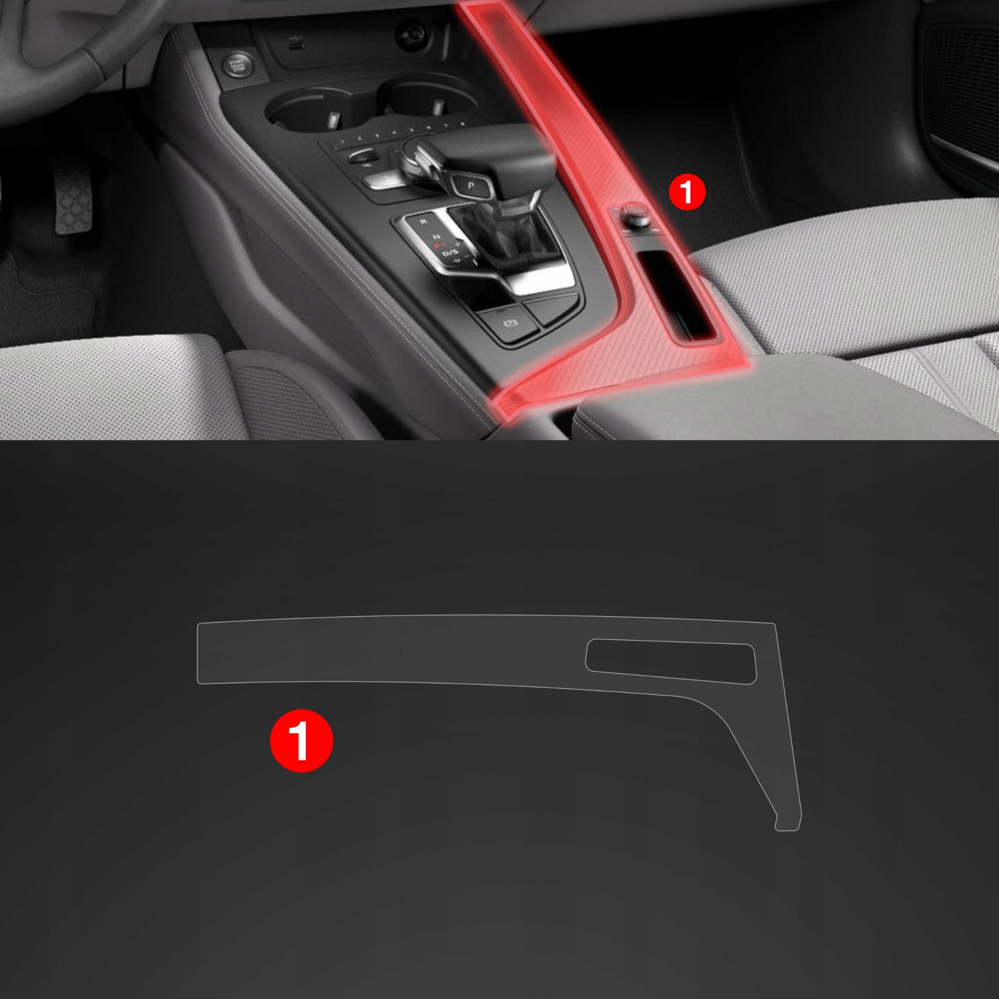 Grizz folia ochronna do wnętrza Audi A5 B9 (2017-2024) Matowa Stan opakowania oryginalne