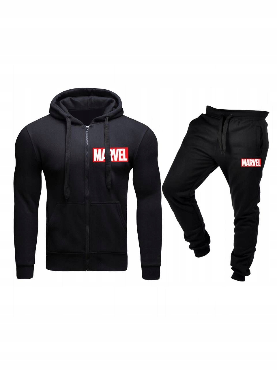 Tepláková Souprava Teplákovka Marvel Pánská Rozepínací Černá L