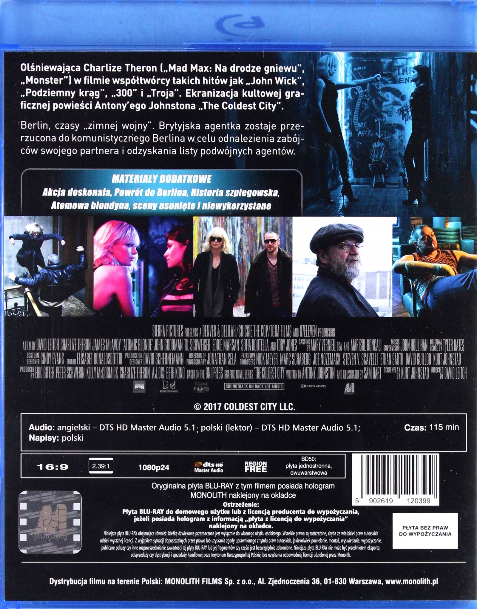 ATOMIC BLONDE (BLU-RAY) Gatunek sensacyjne