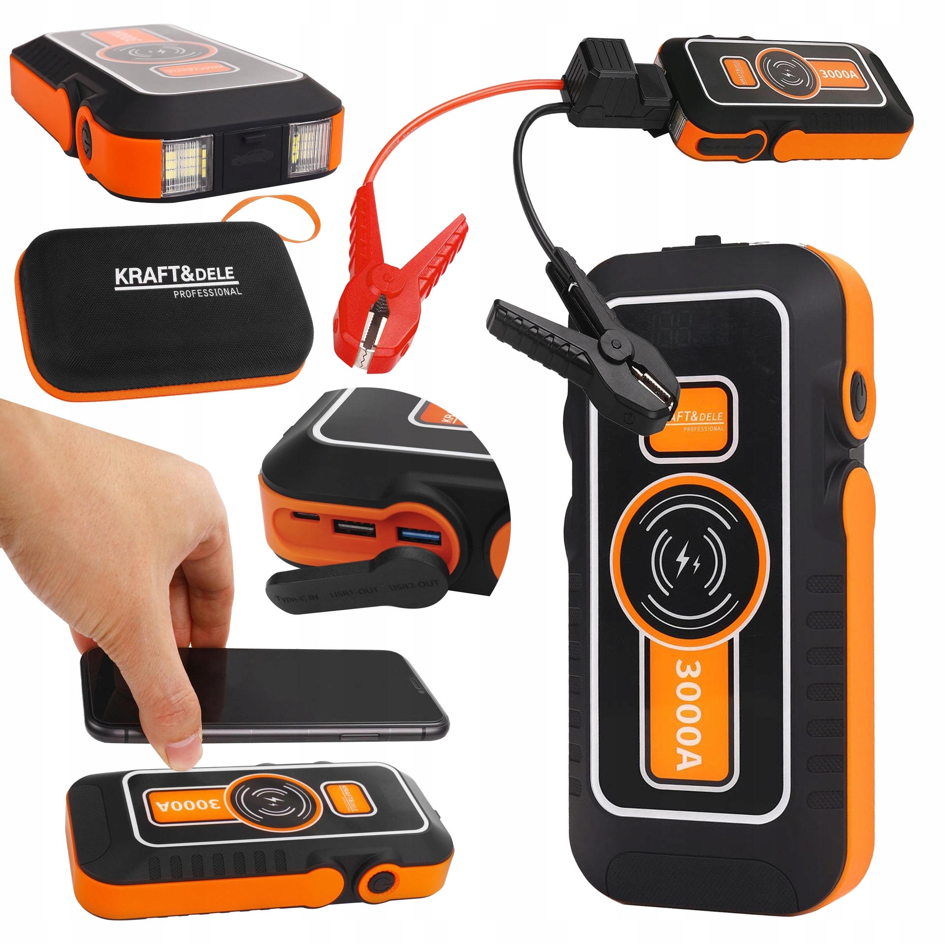 Štartovací Booster PowerBank 3.0 Usb-a puzdro 16 000mAh 12V 3000A
