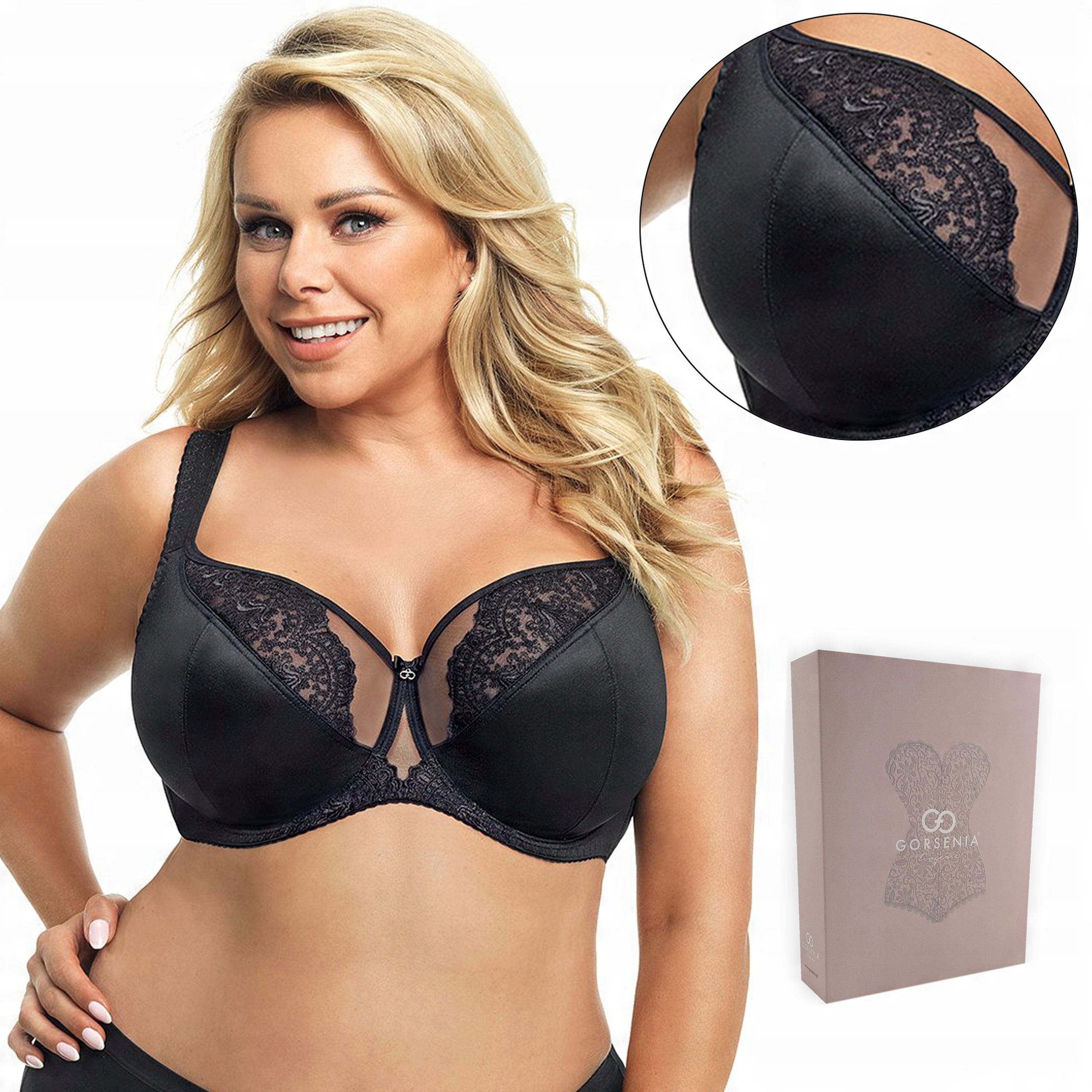 

Biustonosz soft Gorsenia K628 Milano, Czarny, 75M