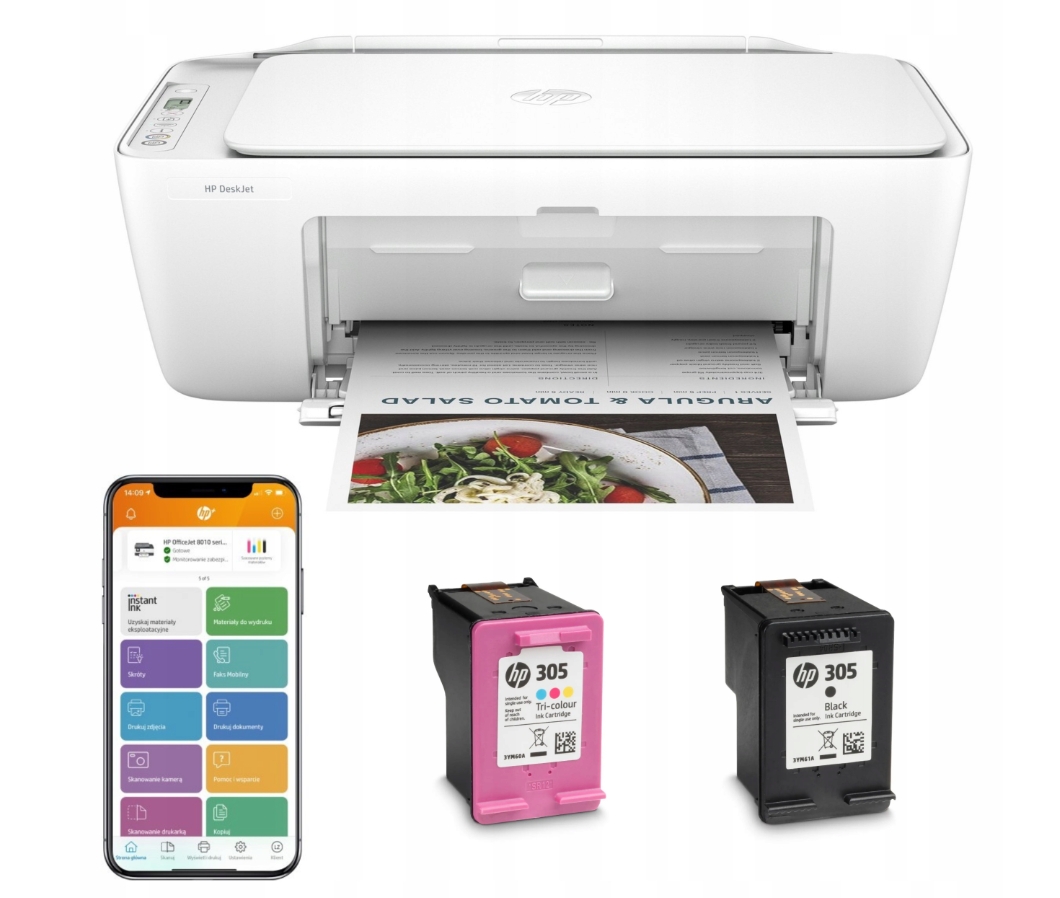 Inkoustová multifunkční tiskárna (barva) Hp DeskJet 2810e Smart+vložky